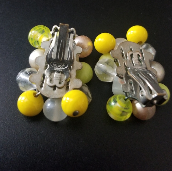 Japan Vintage Neon Cluster Clip Earrings. HOT! - Picture 15 of 16